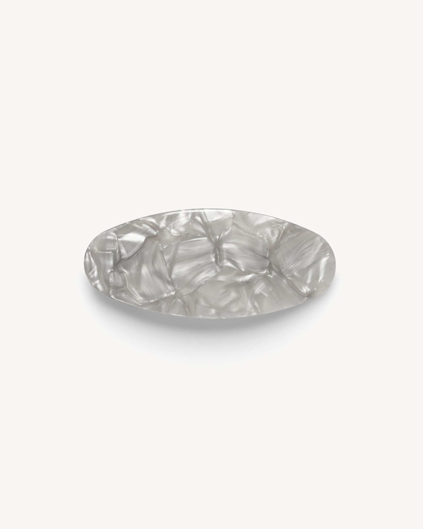Jumbo Oval Barrette in Grey Shell – MACHETE