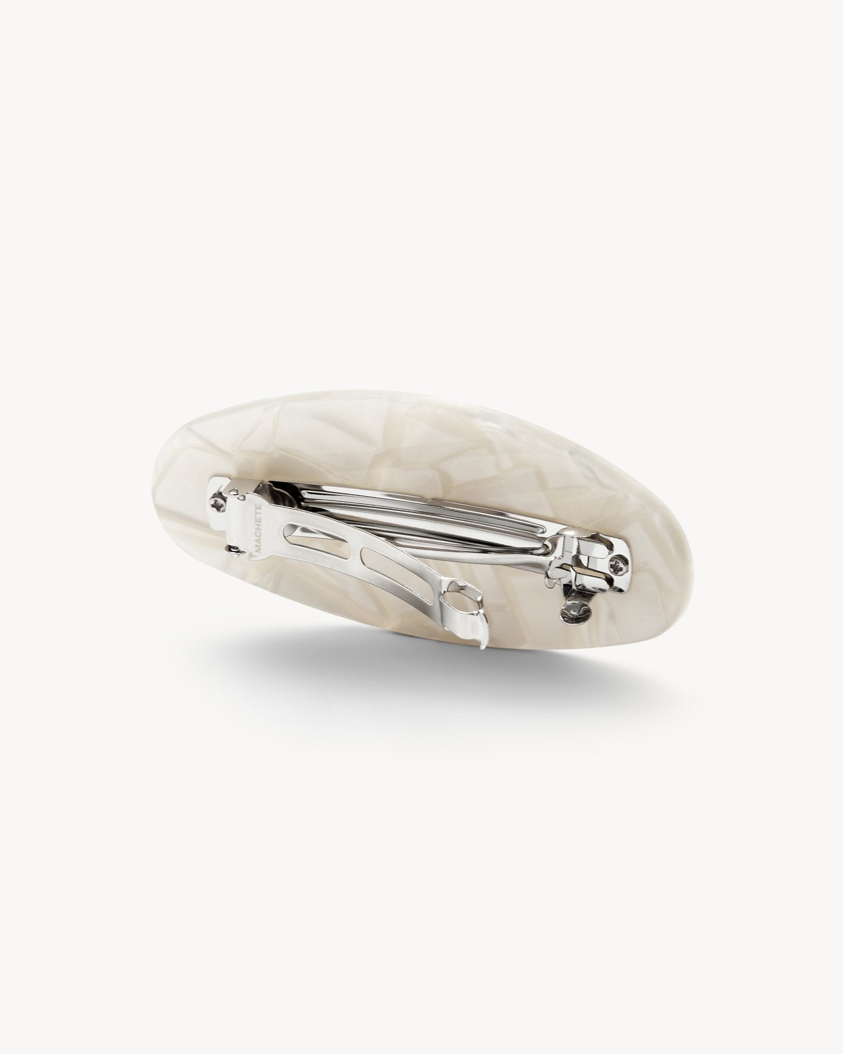 Jumbo Oval Barrette in White Shell - MACHETE