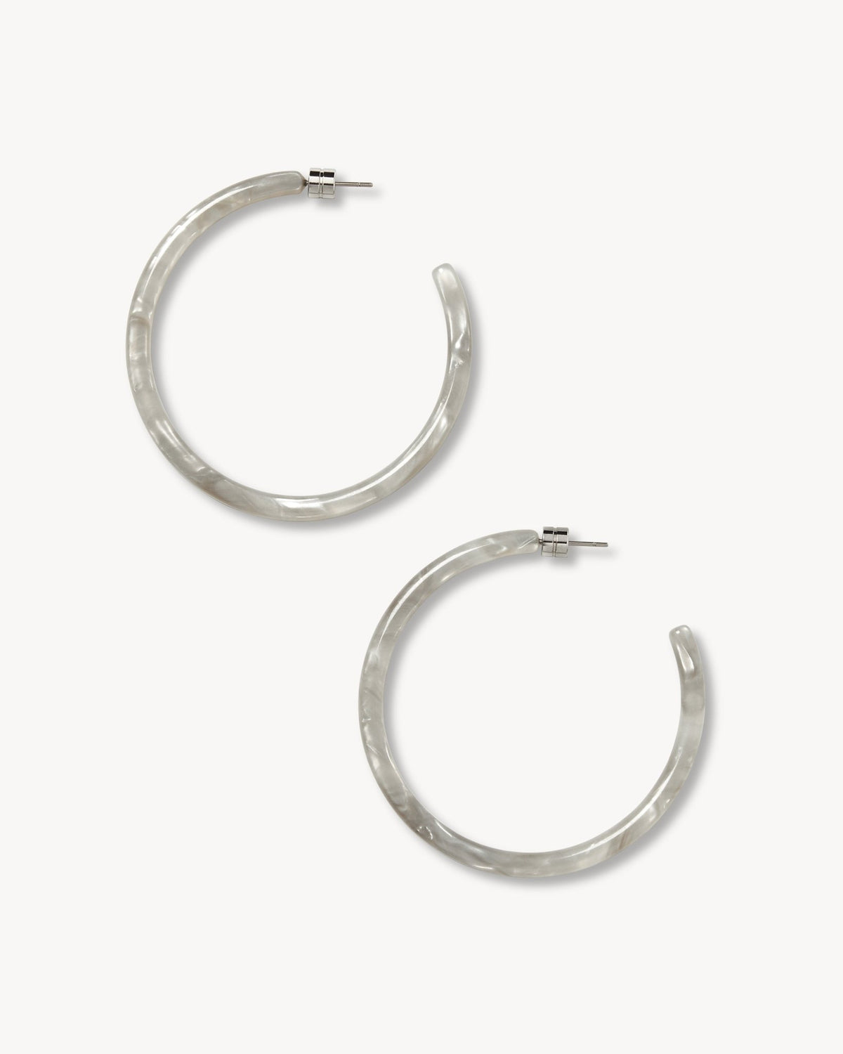 Large Hoops in Grey Shell - MACHETE