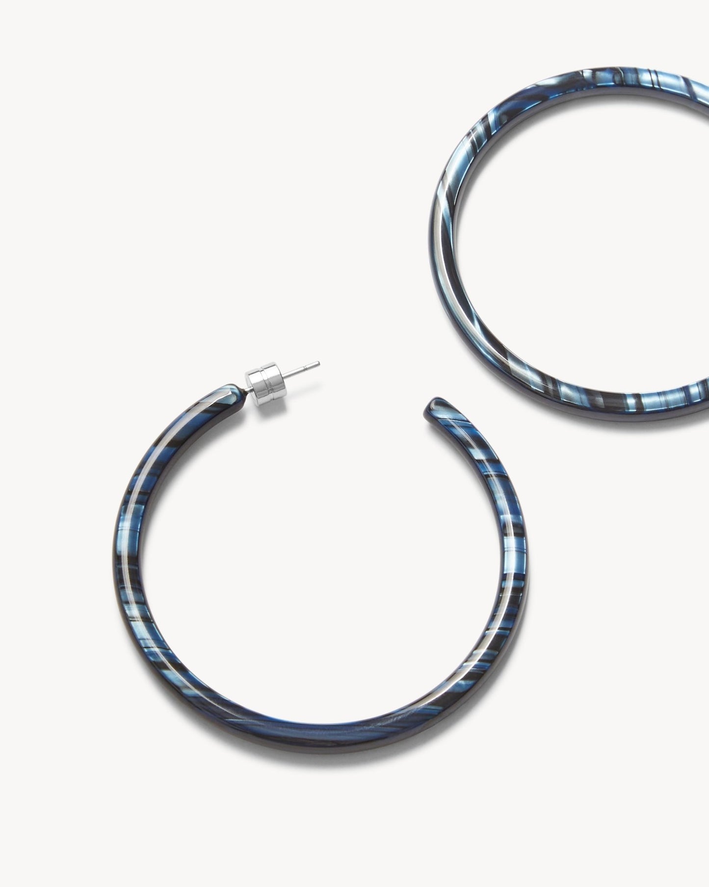 Large Hoops in Indigo - MACHETE