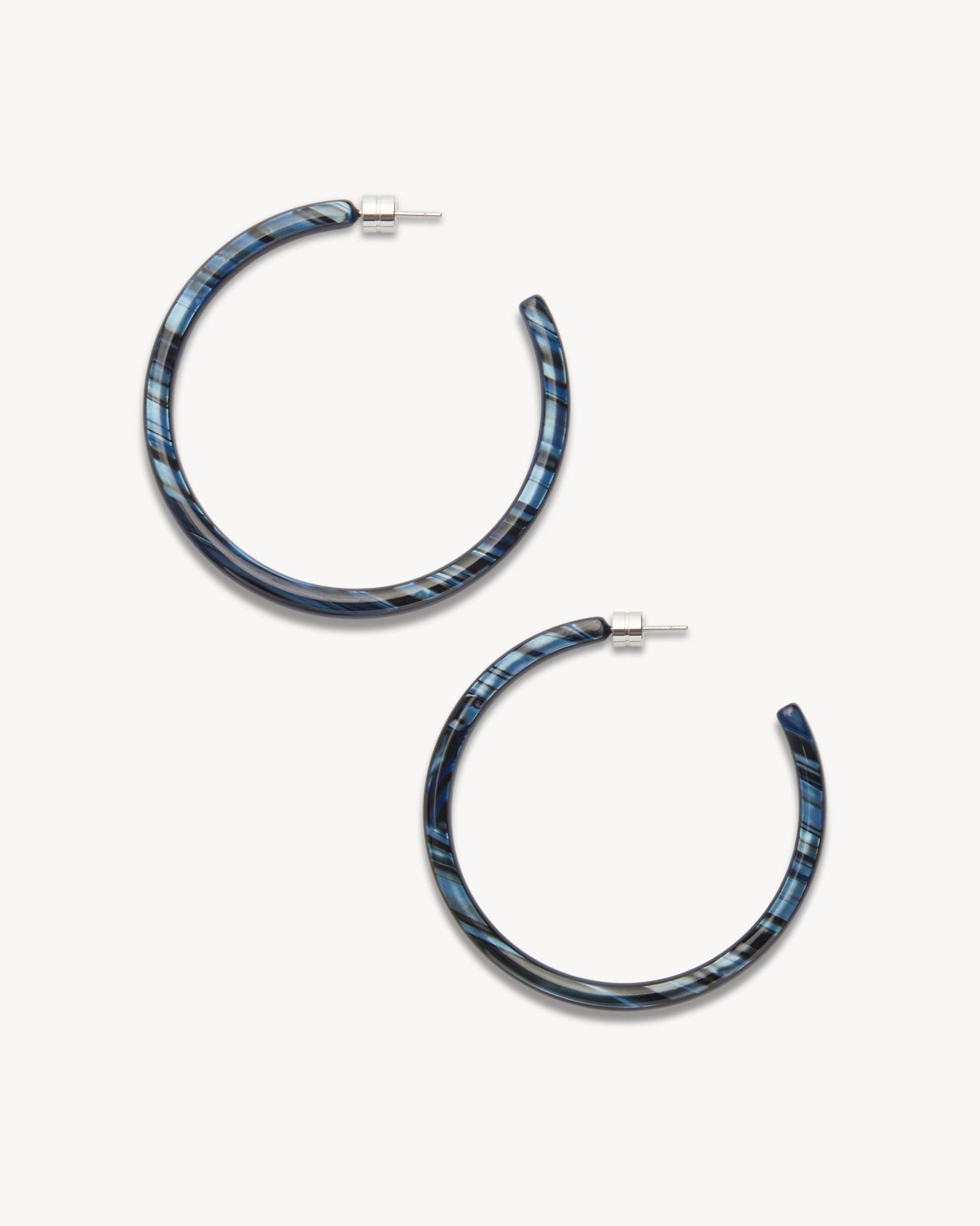 Large Hoops in Indigo - MACHETE