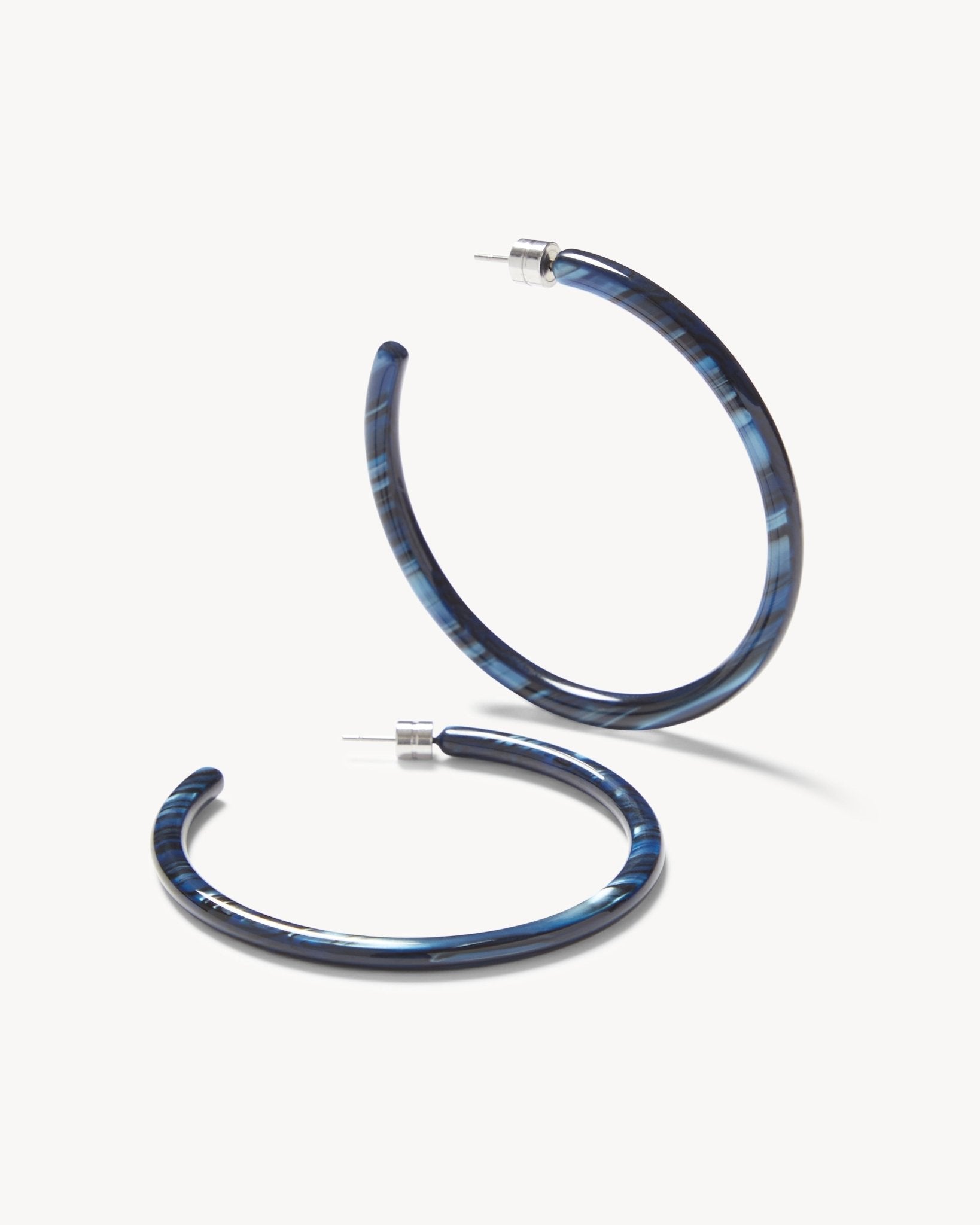 Large Hoops in Indigo - MACHETE