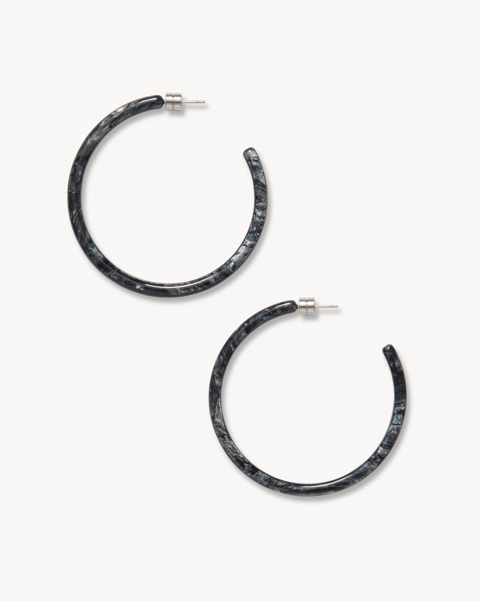 Large Hoops in Obsidian – MACHETE