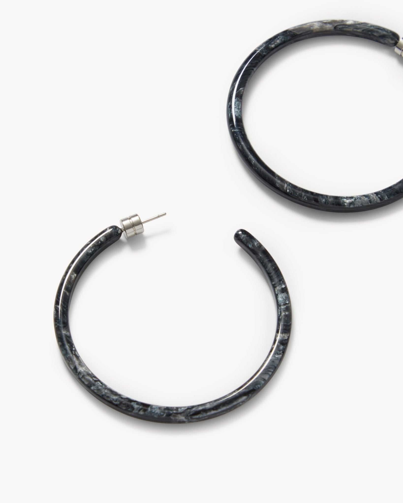 Large Hoops in Obsidian - MACHETE