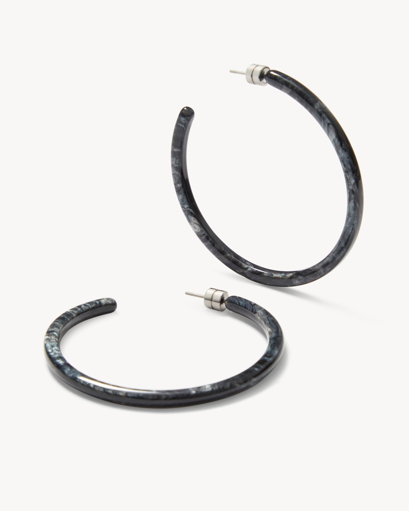 Large Hoops in Obsidian – MACHETE