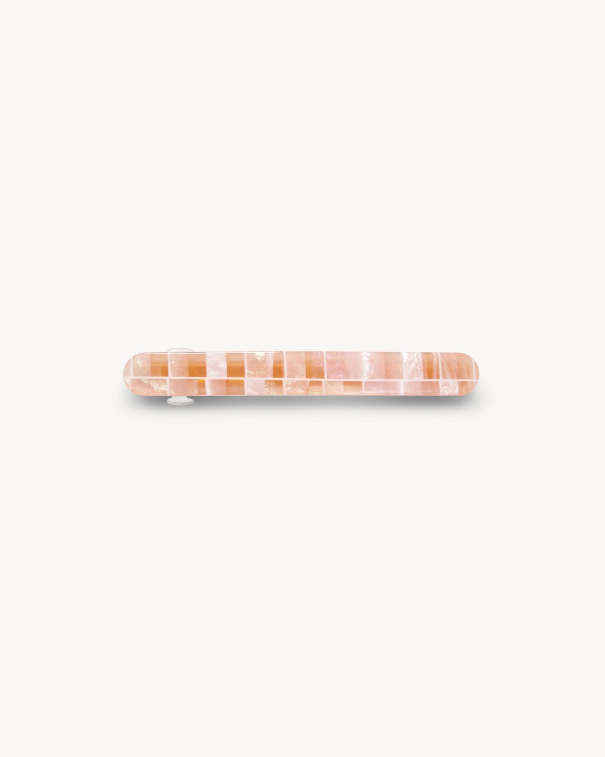 Midi Paris Barrette in Apricot Shell Checker - MACHETE