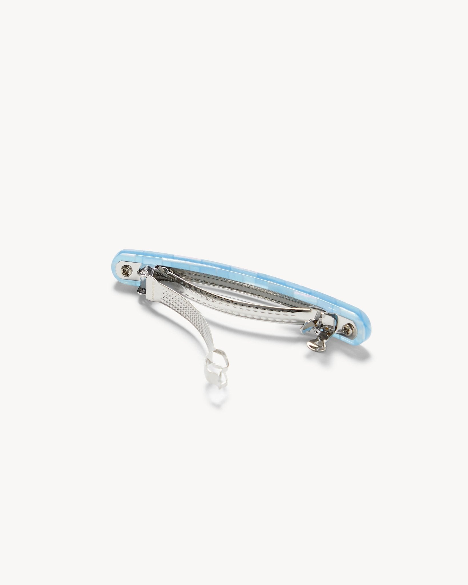 Midi Paris Barrette in Blue Shell Checker - MACHETE