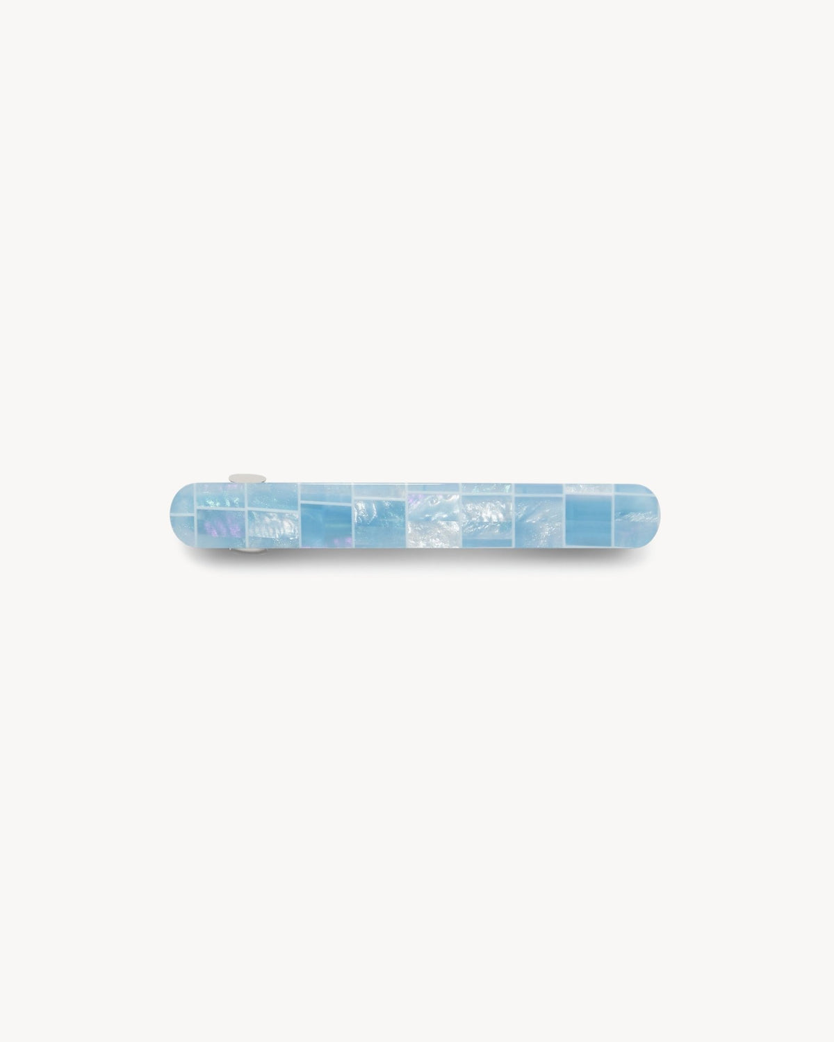 Midi Paris Barrette in Blue Shell Checker - MACHETE