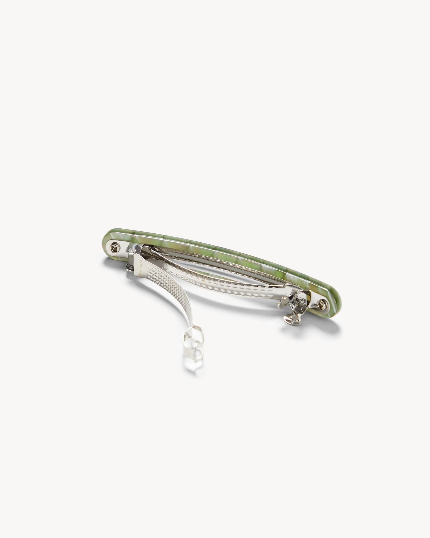 Midi Paris Barrette in Vert Shell Checker - MACHETE