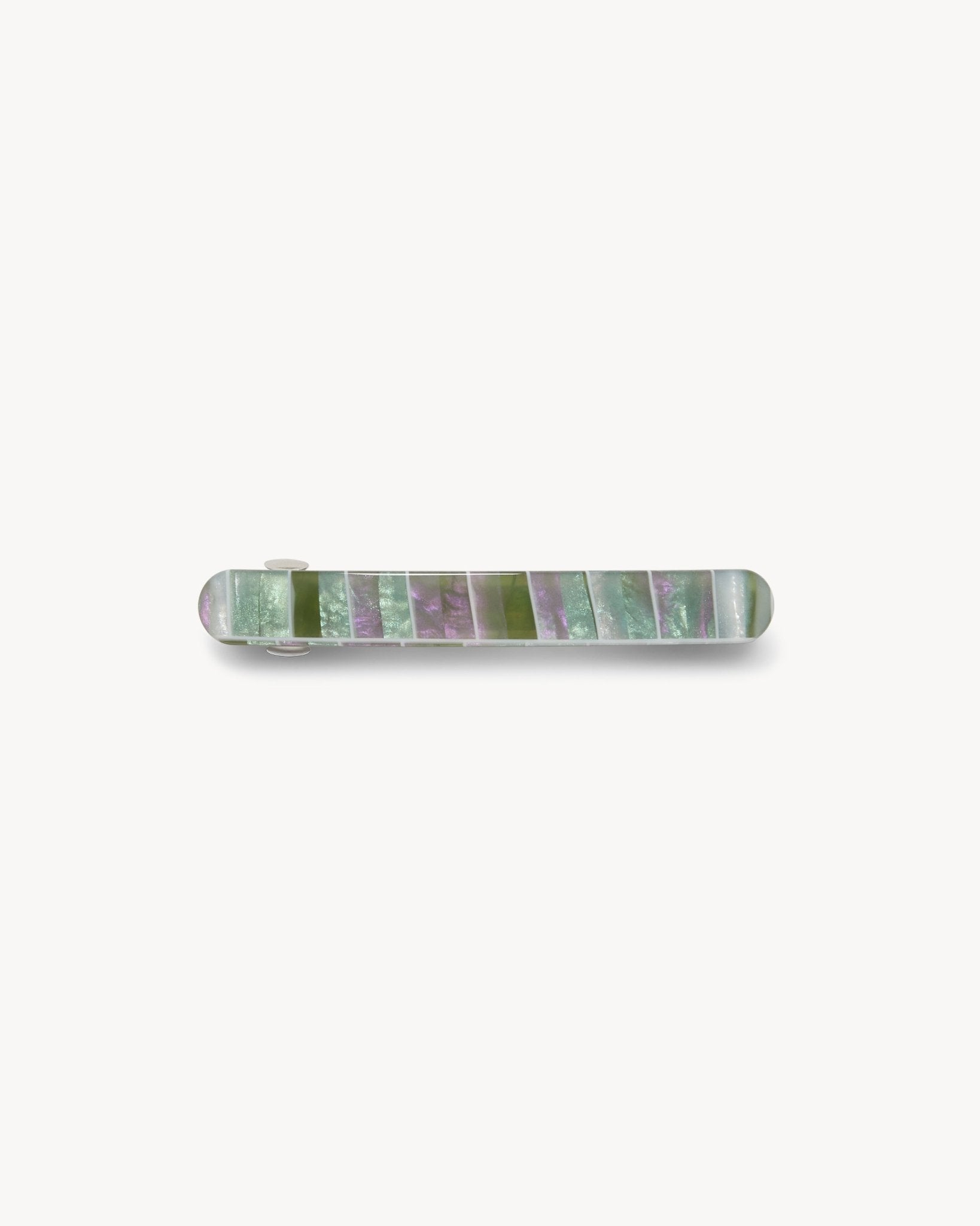 Midi Paris Barrette in Vert Shell Checker - MACHETE