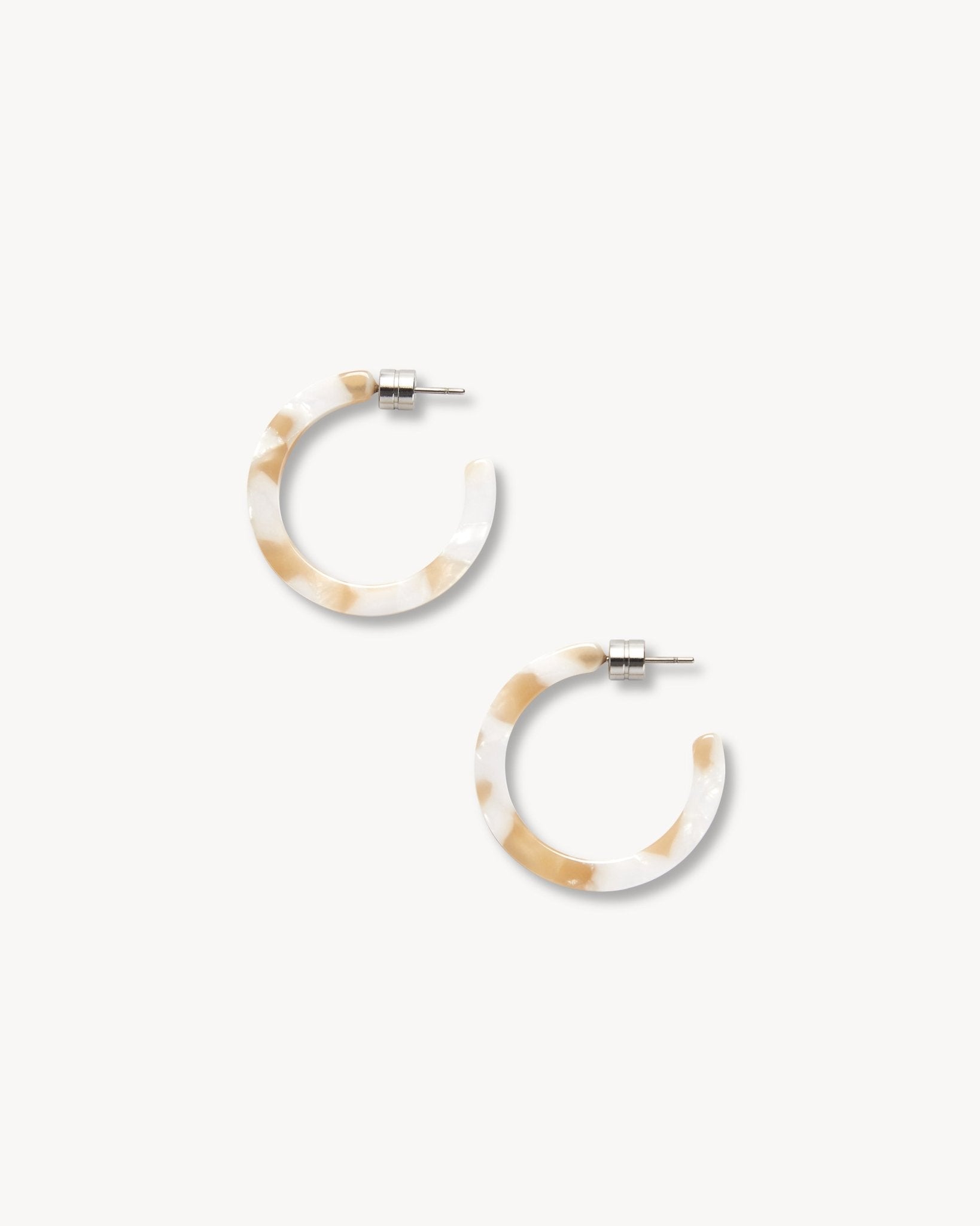 Mini Hoops in Taupe Shell - MACHETE