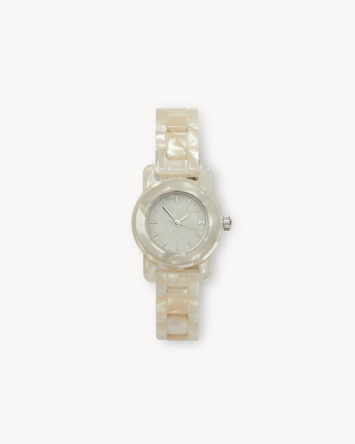 Mini Mono Watch in White Shell - OUTLET
