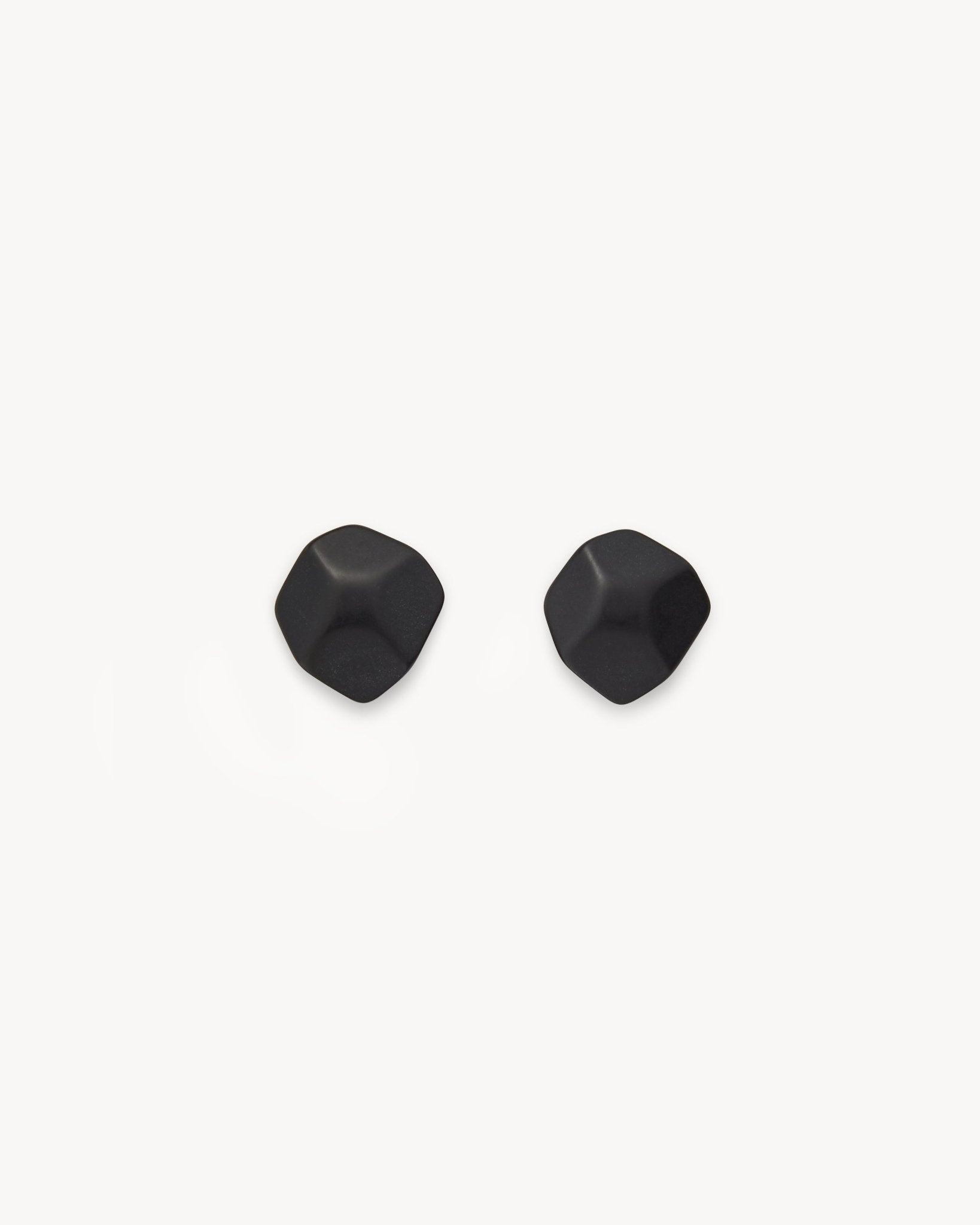 Mini Sculpture Studs in Black Matte - MACHETE