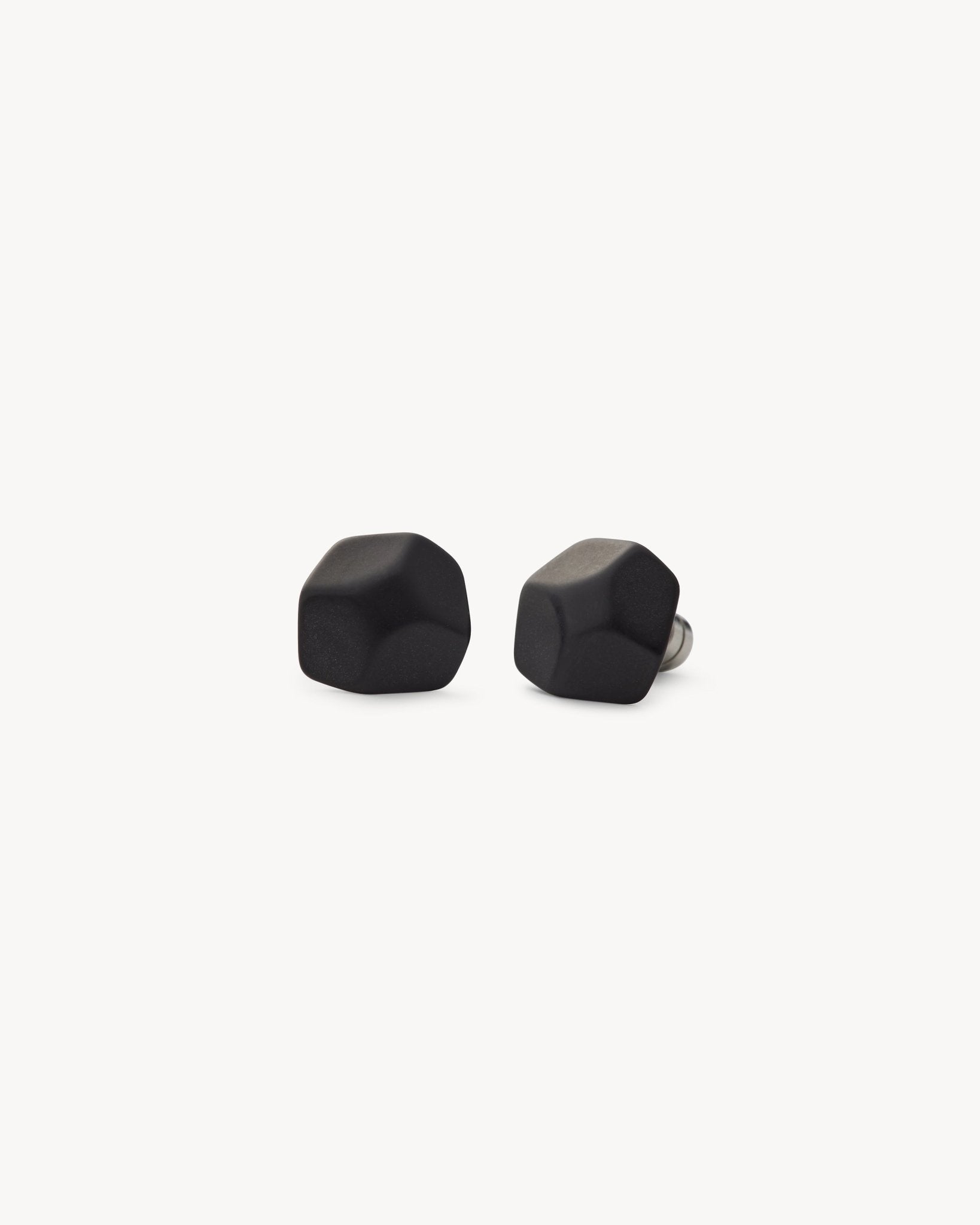 Mini Sculpture Studs in Black Matte - MACHETE