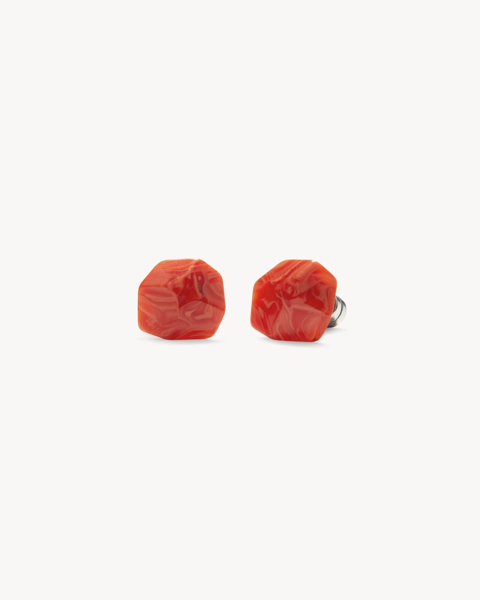 Mini Sculpture Studs in Poppy - MACHETE