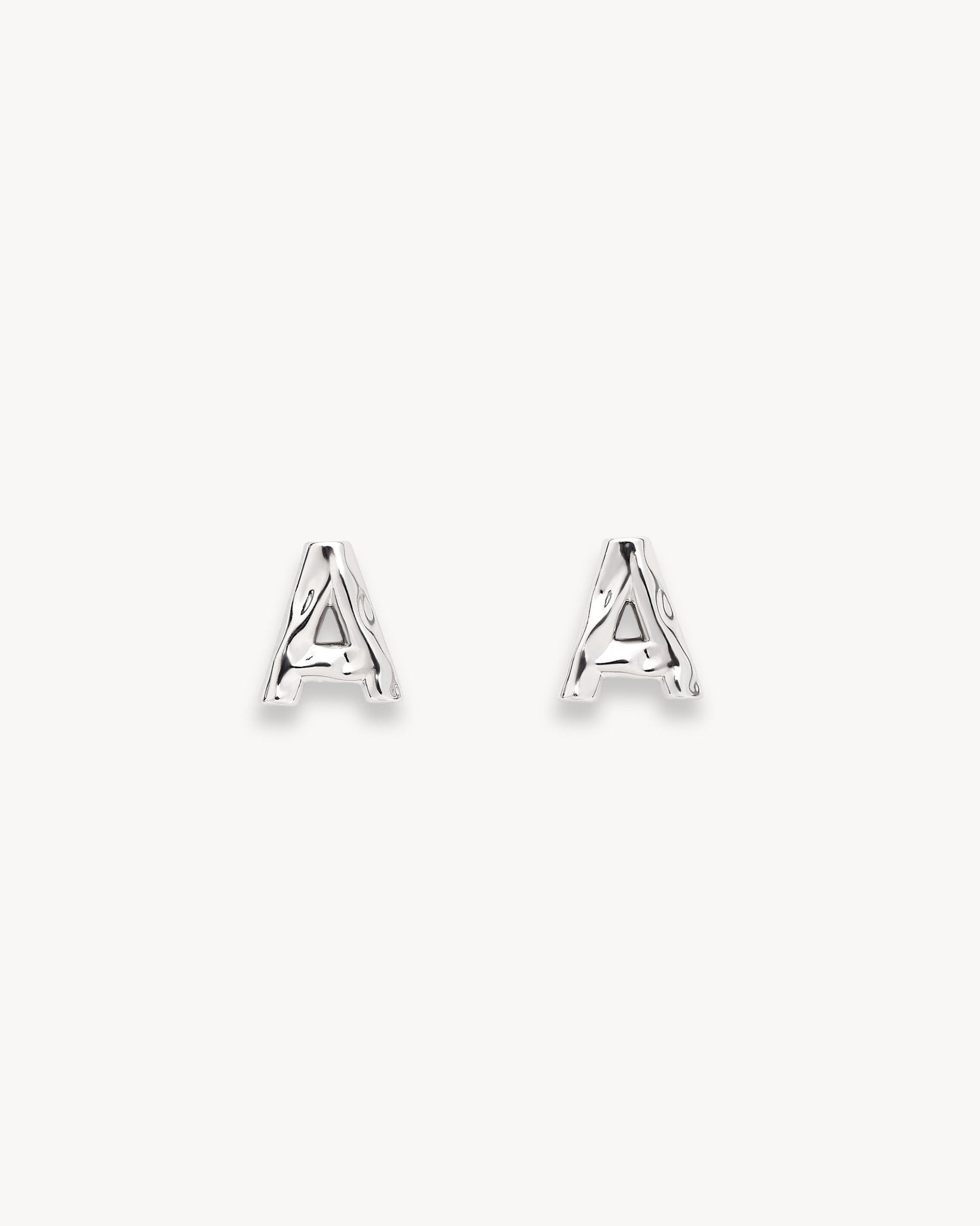 Monogram Studs in Silver - MACHETE