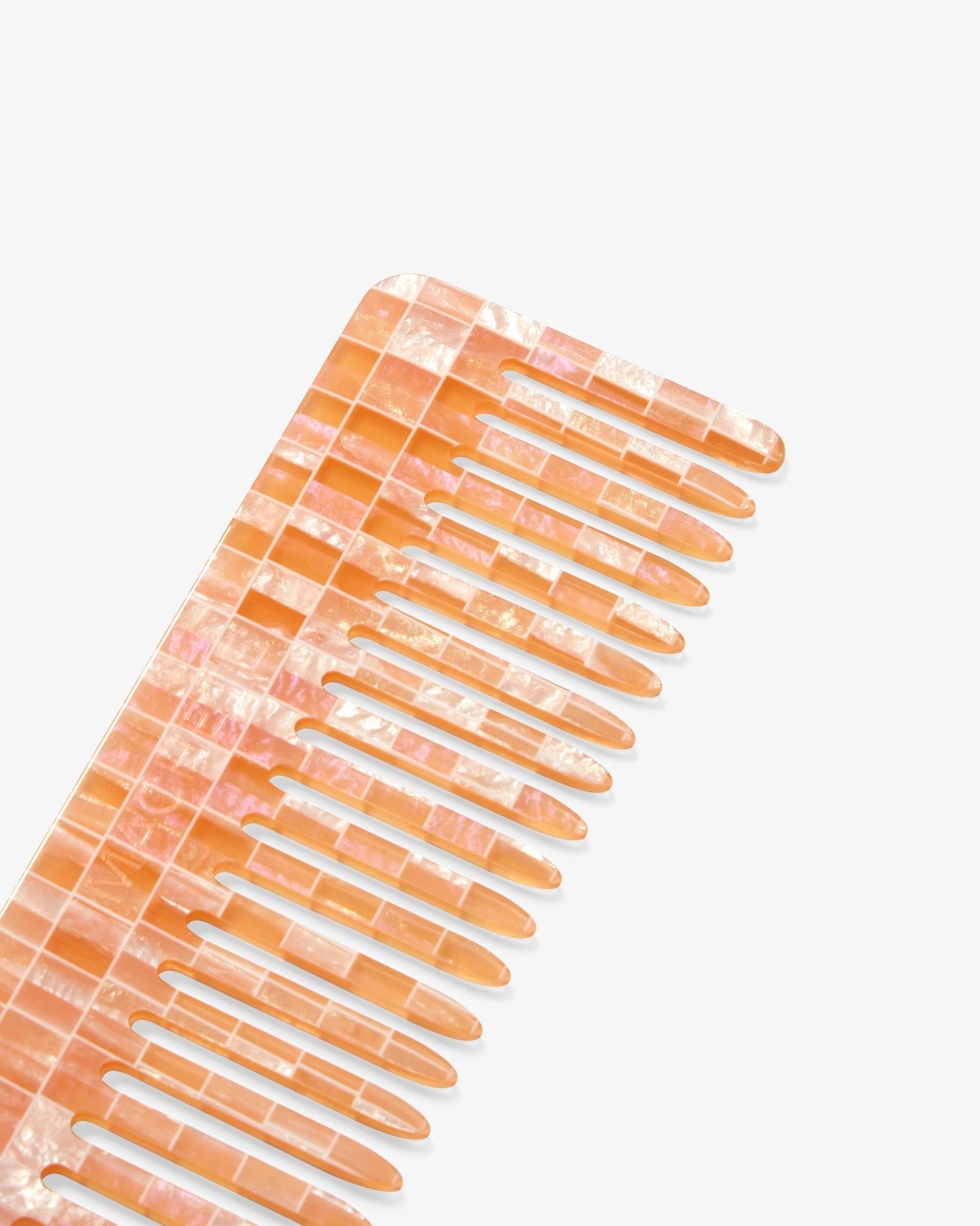 No. 2 Comb in Apricot Shell Checker - MACHETE