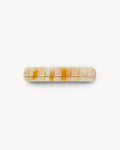 No. 3 Heirloom Barrette in Sea Shell Checker