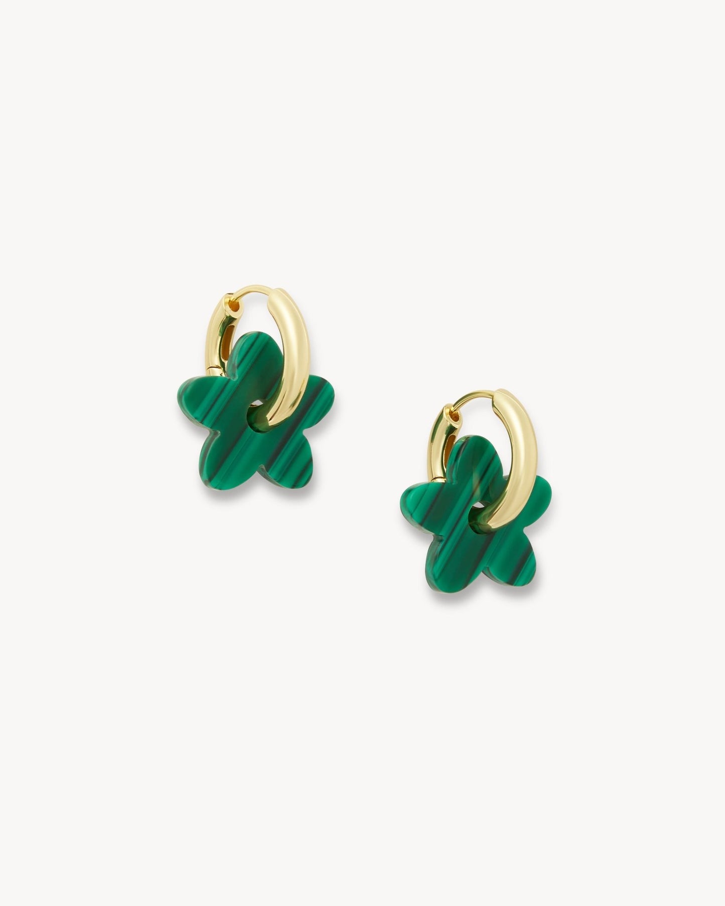 Petite Flower Charms in Malachite - MACHETE