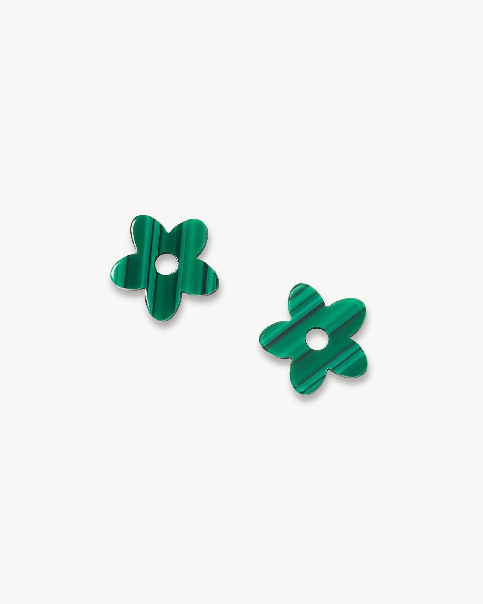 Petite Flower Charms in Malachite - MACHETE