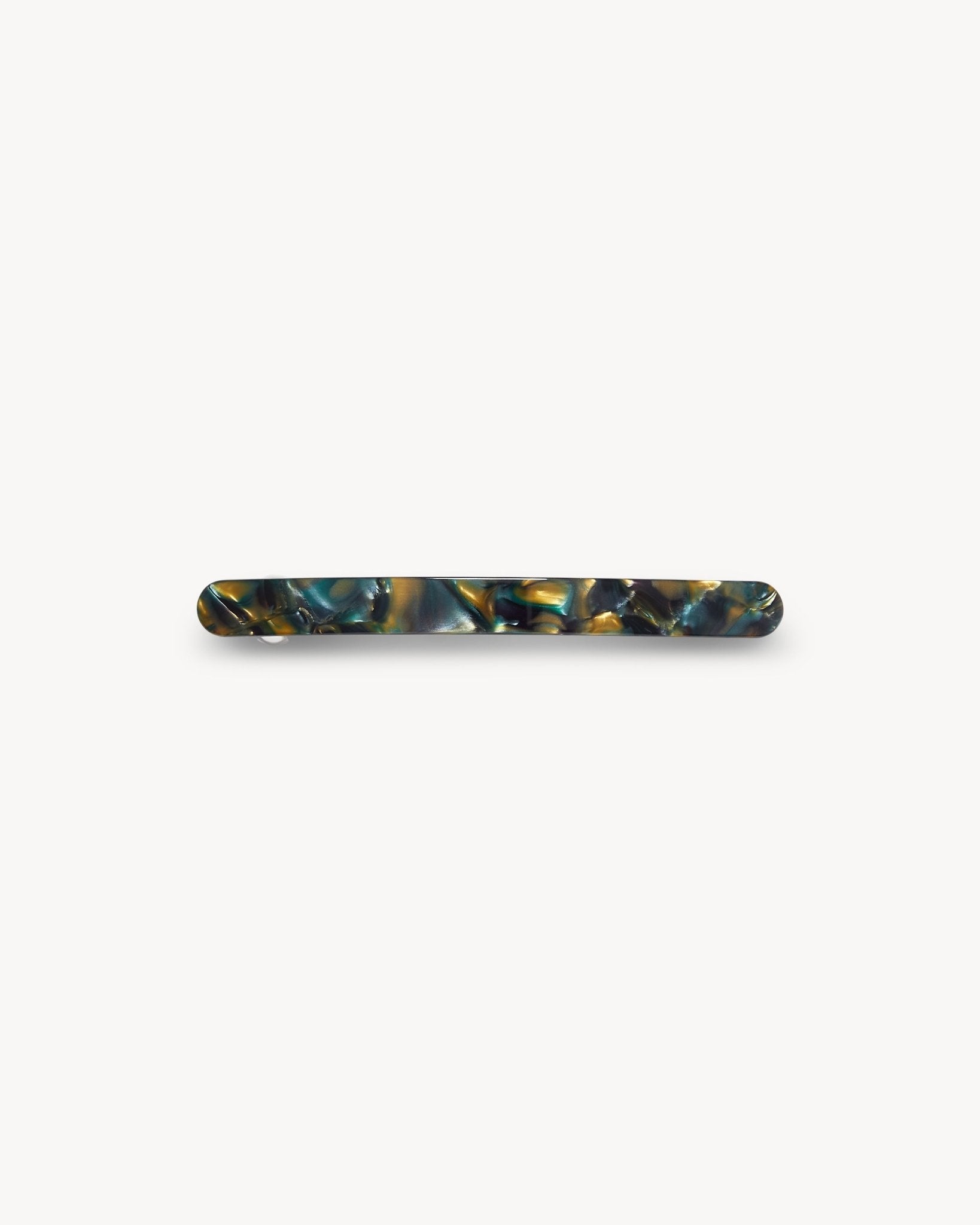 Slim Paris Barrette in Green Tortoise - MACHETE