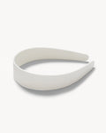 Wide Headband in White Matte