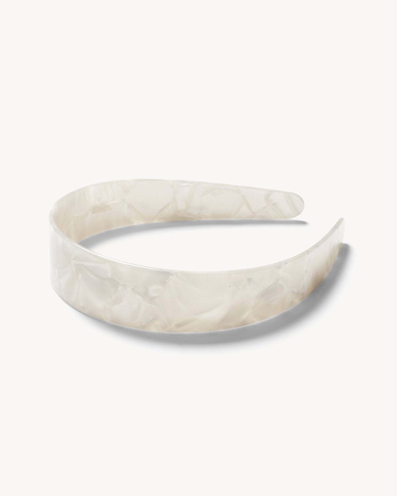 Wide Headband in White Shell - MACHETE