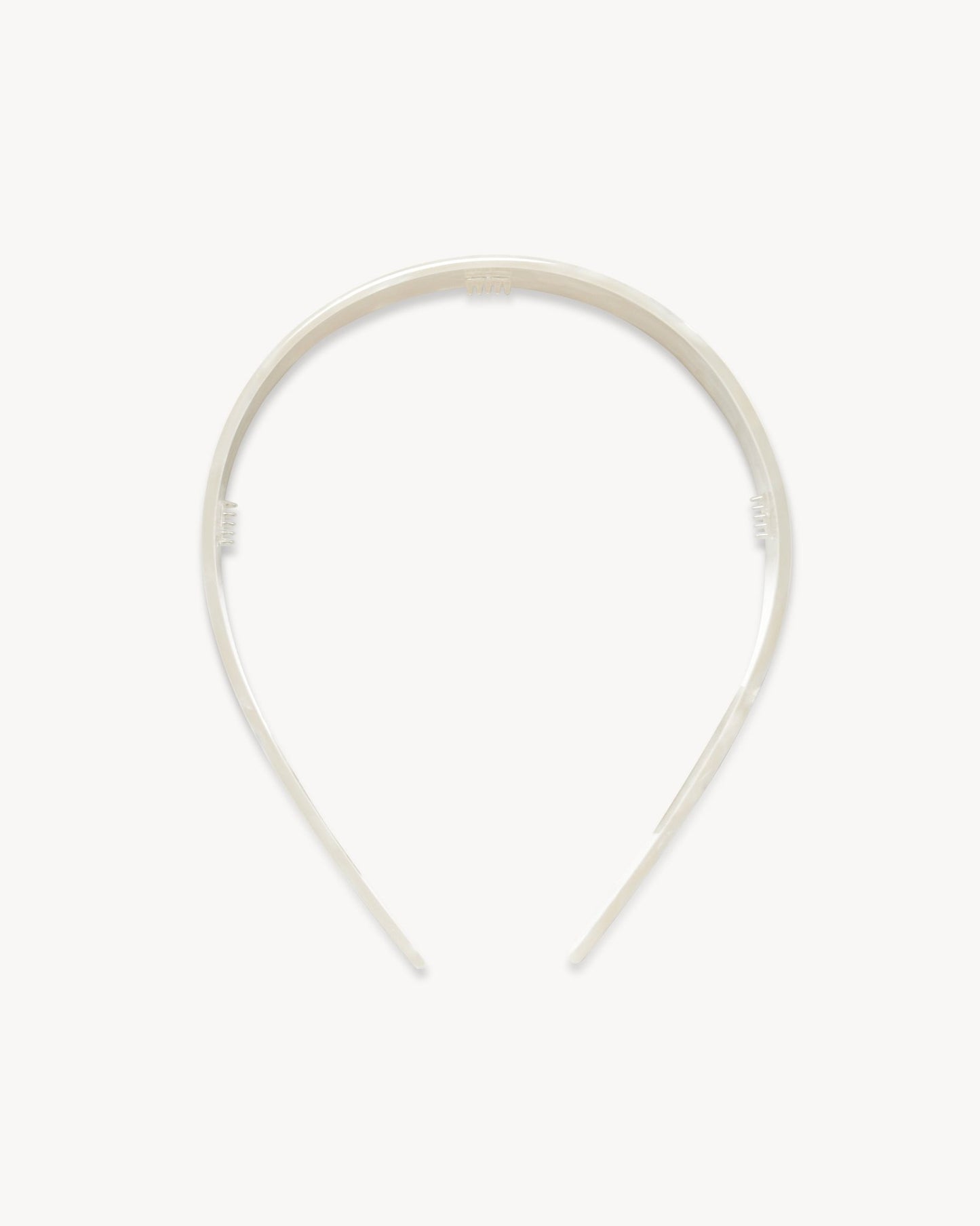 Wide Headband in White Shell - MACHETE