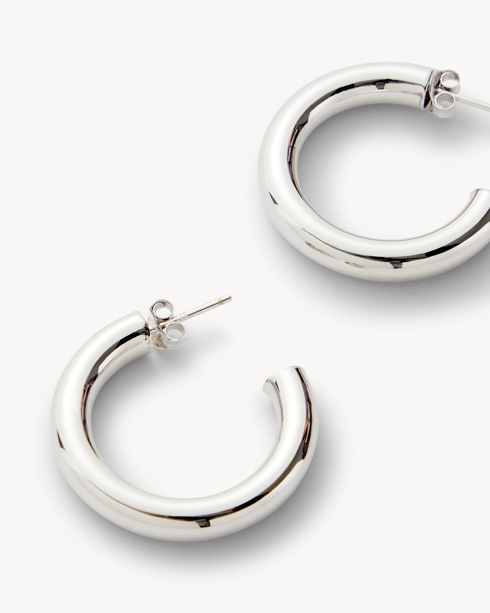 1" Perfect Hoops in Silver