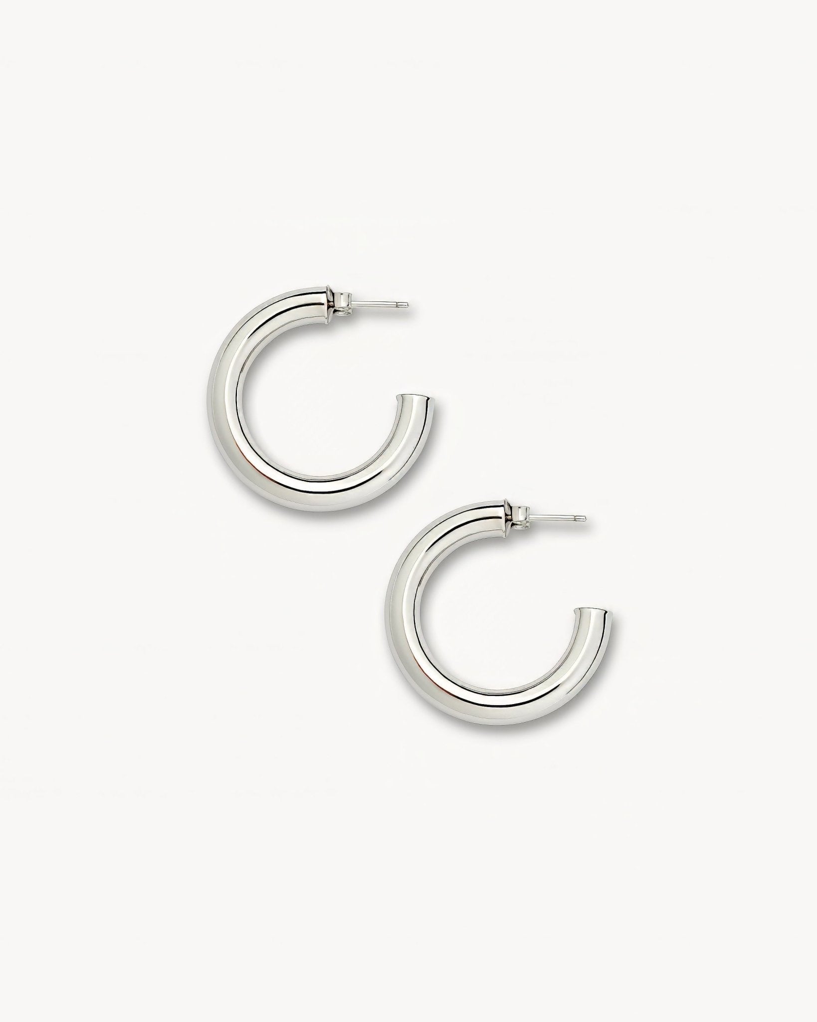 1" Perfect Hoops in Silver