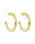 1" Wavelet Hoops in Gold
