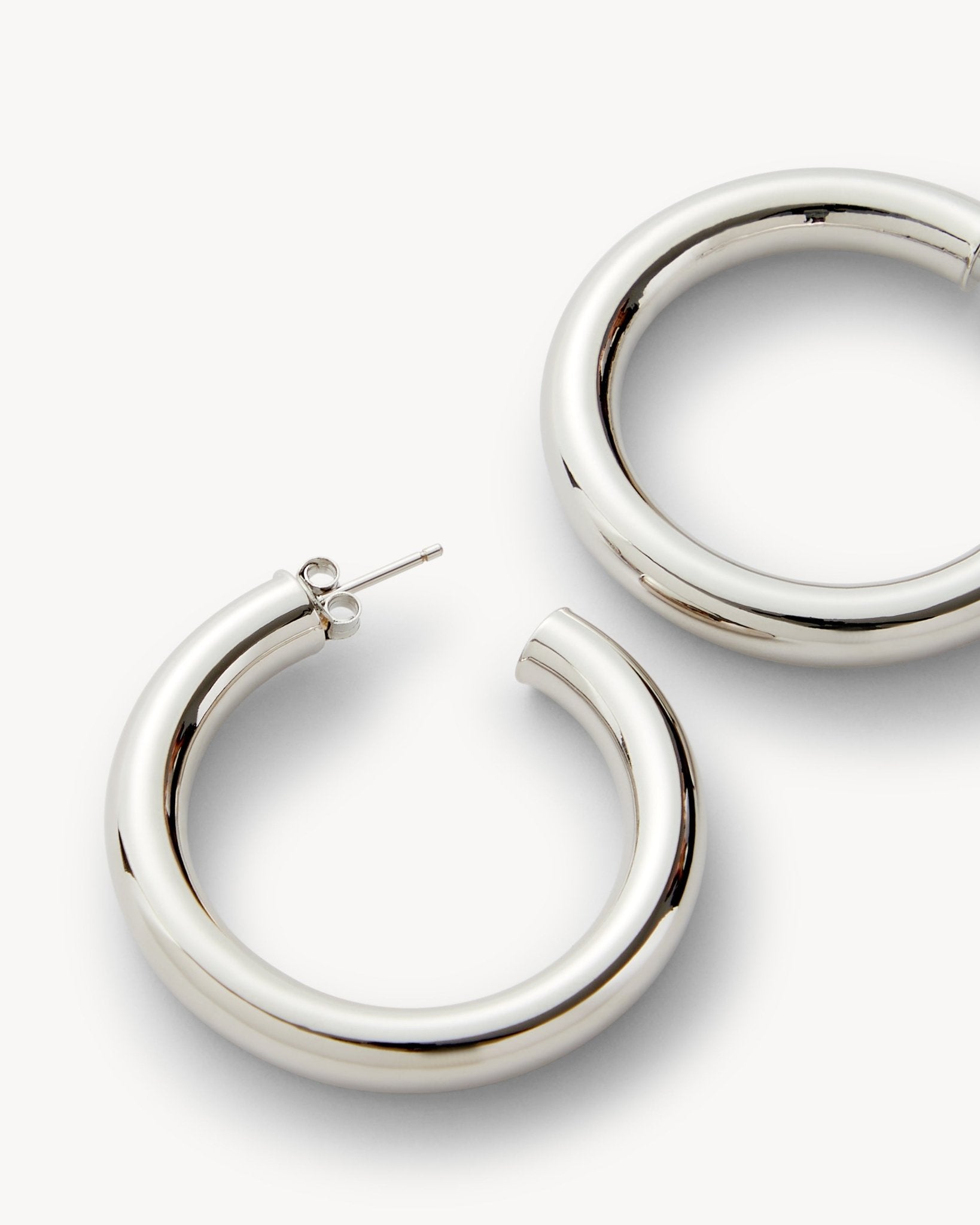 Silver Hoop Earrings, 1 Inch Hoop Earrings, 1.5 inch hoops, 2 inch hoops, Minimal, Stainless Steel 2024 Hoops, 2.5 inch hoop earrings