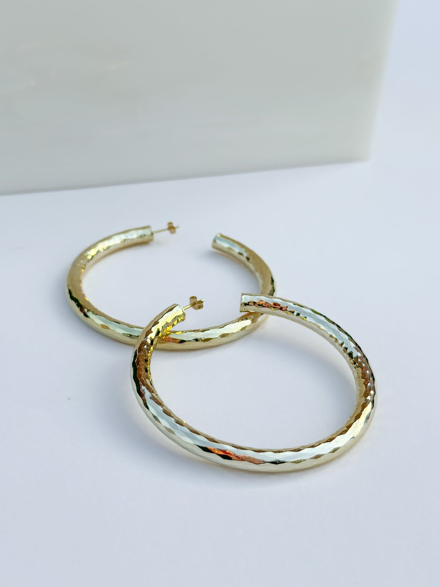 2.5" Wavelet Hoops in Gold - Machete Jewelry