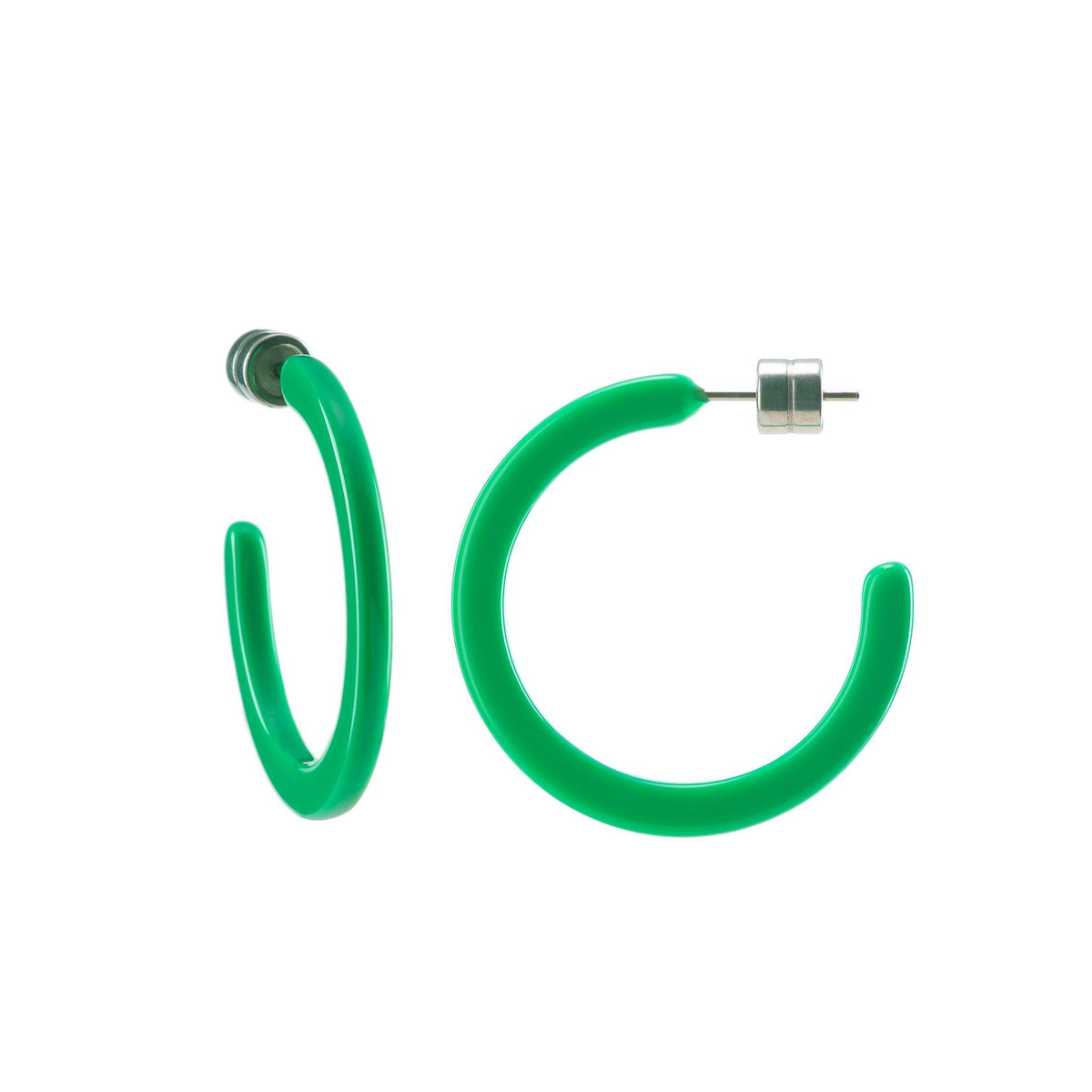 Mini Hoops in Bright Green