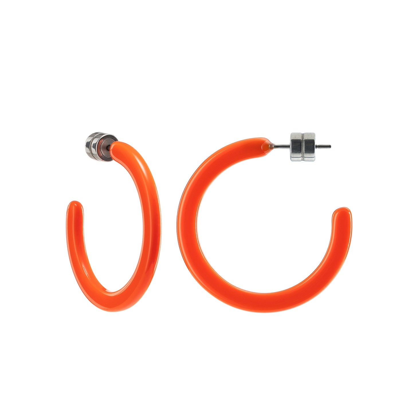 Mini Hoops in Bright Orange