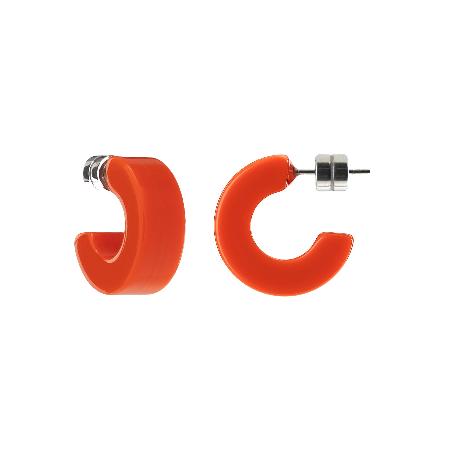 Muse Hoop Earrings in Bright Orange