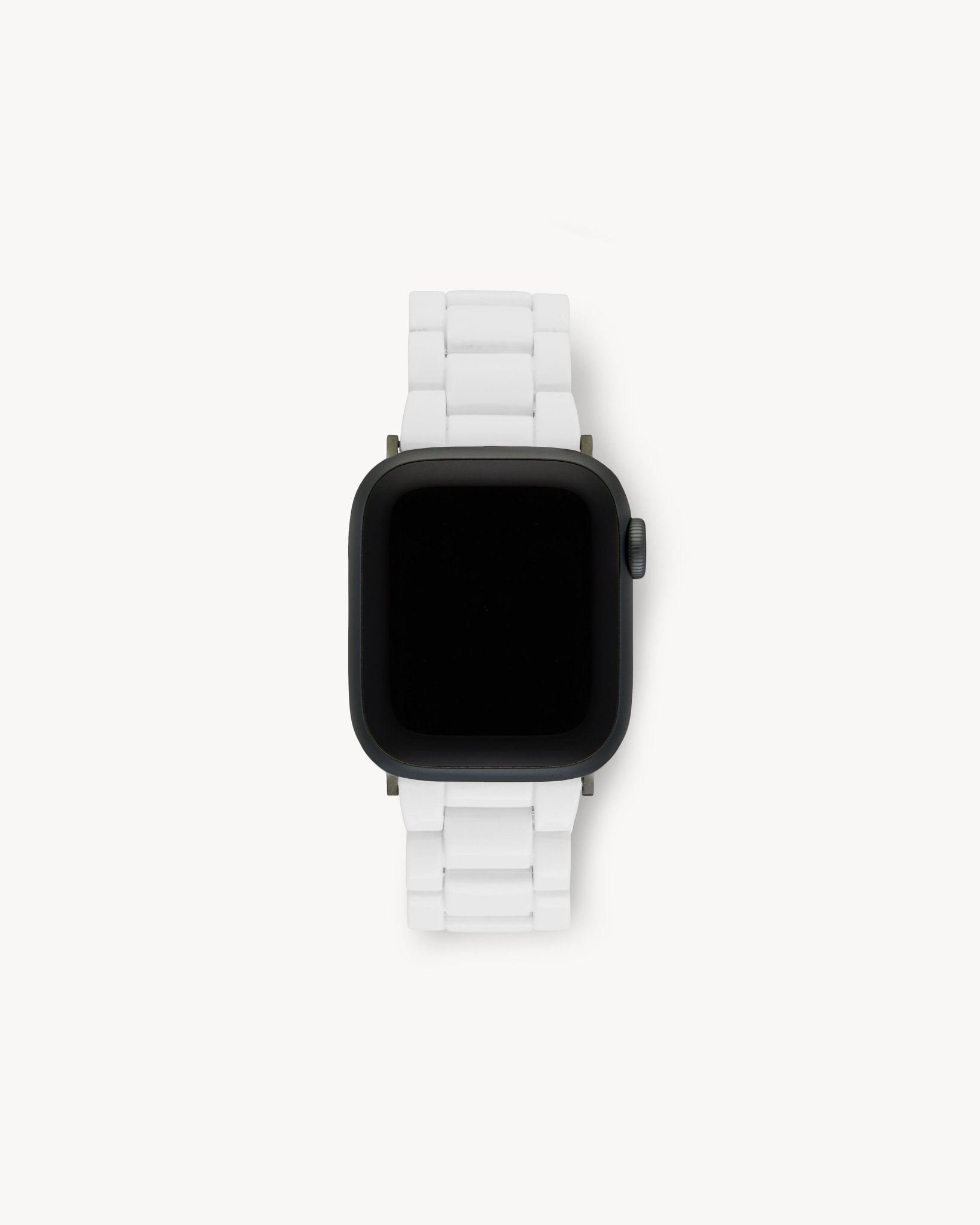 Silver apple watch outlet white band