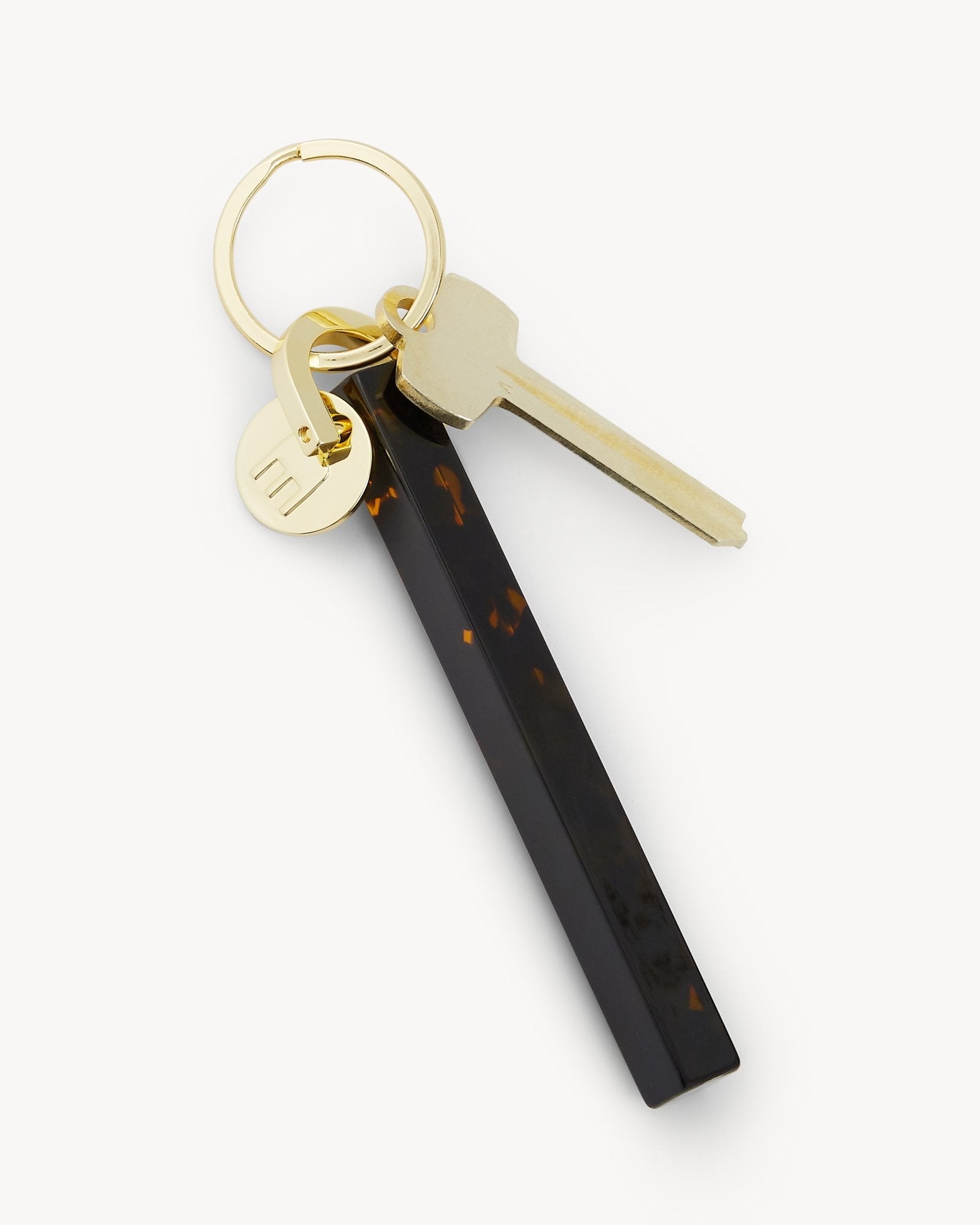 Bar Keychain in Dark Tortoise - Gold – MACHETE