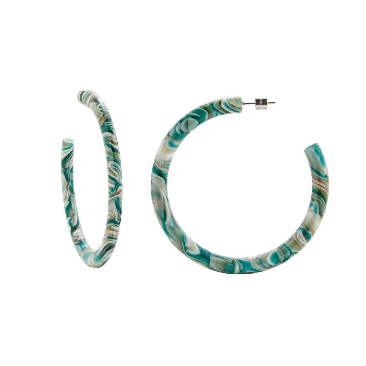 Bold Hoop Earrings in Stromanthe