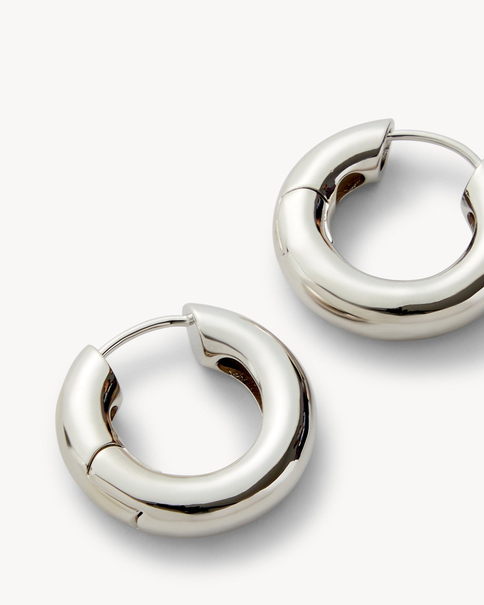 Buy AYESHA Contemporary Bold Silver-Toned Chunky Oversized Hoop Earrings |  Shoppers Stop