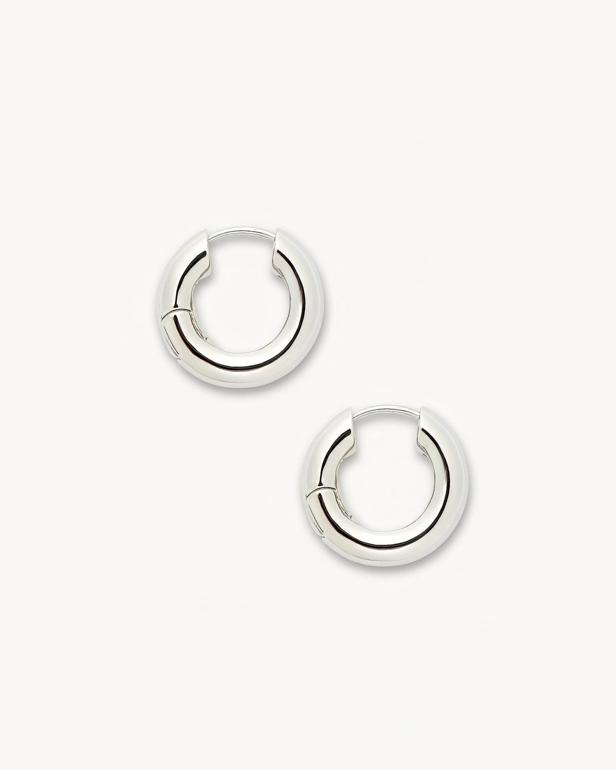 Chunky Hoops in Silver