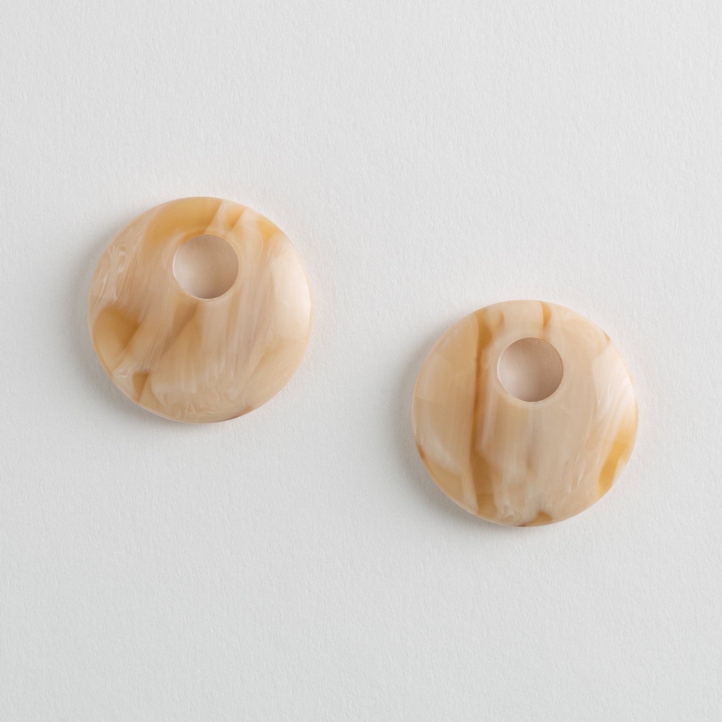 Disc Earring Charms in Alabaster