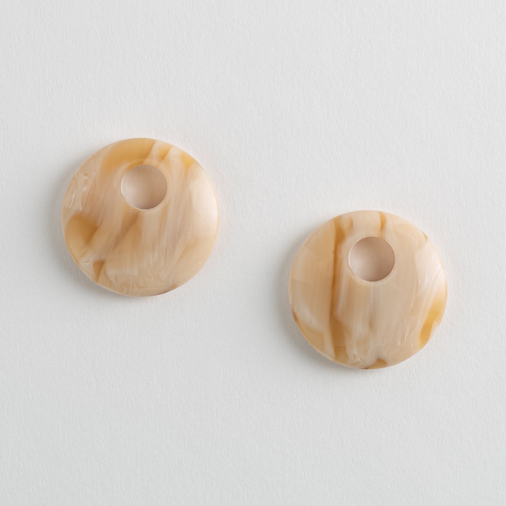 Disc Earring Charms in Alabaster