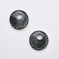 Chunky Disc Charms in Black + Clear