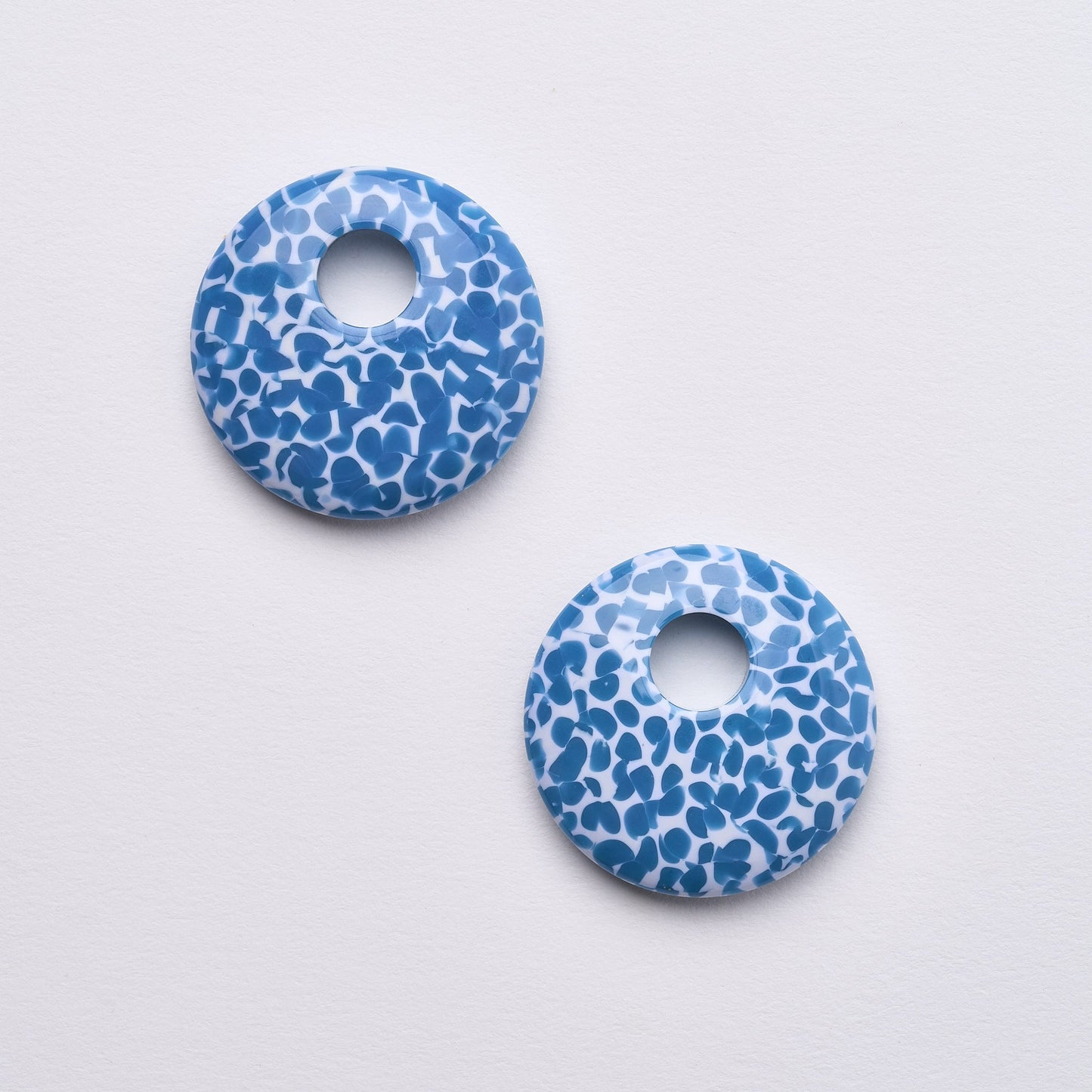 Disc Earring Charms in Cerulean