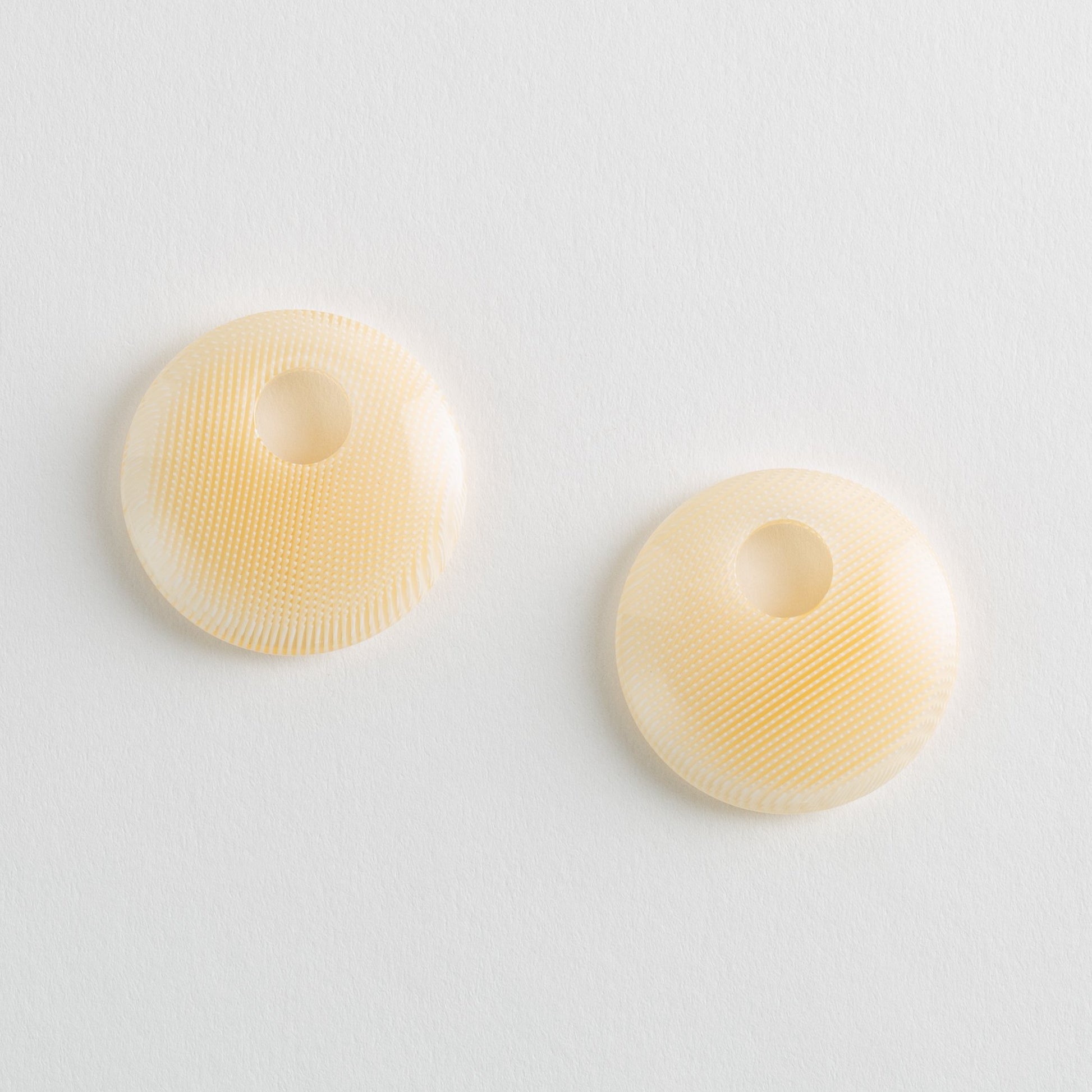 Disc Earring Charms in Cream Dot
