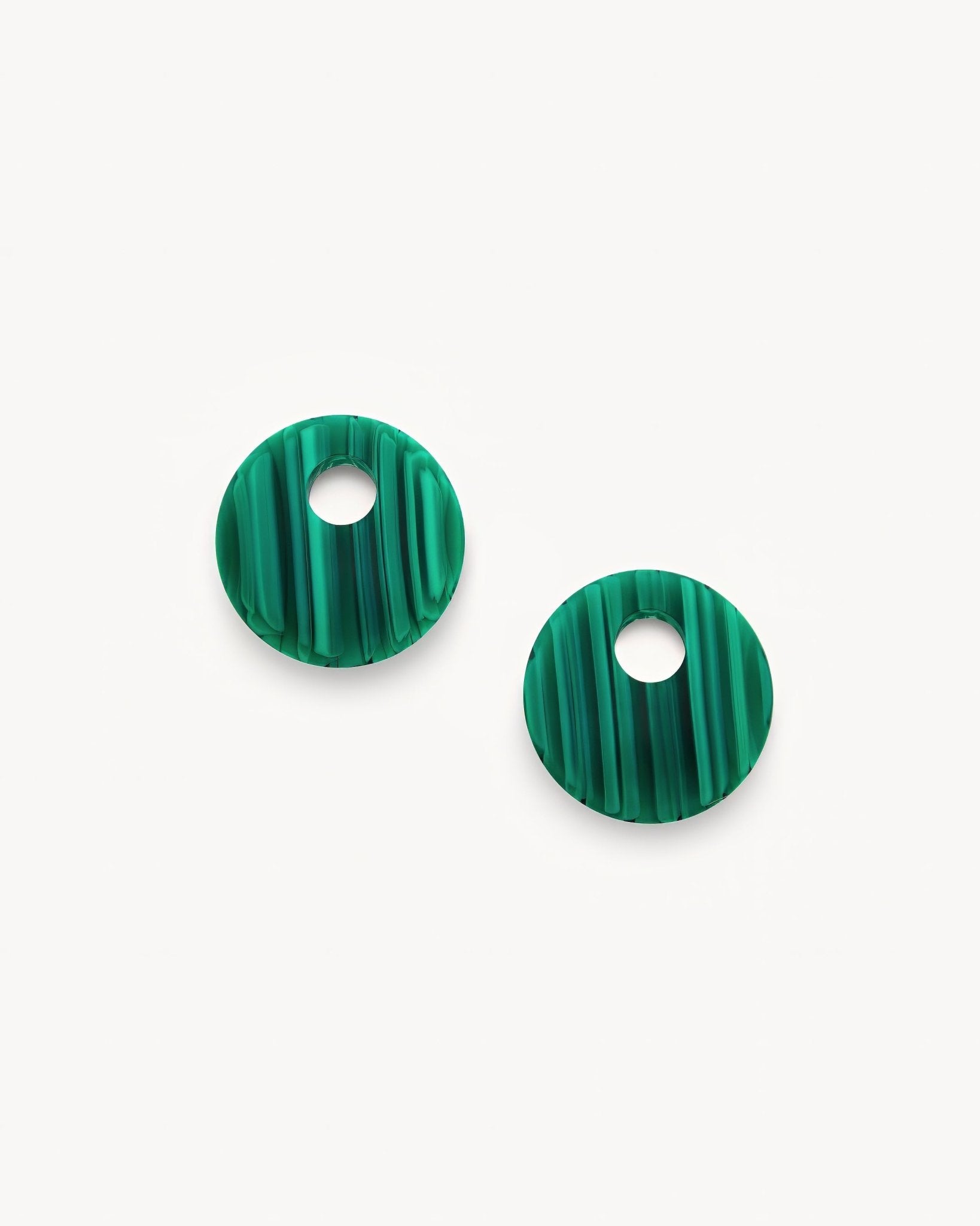 Chunky Disc Charms Malachite