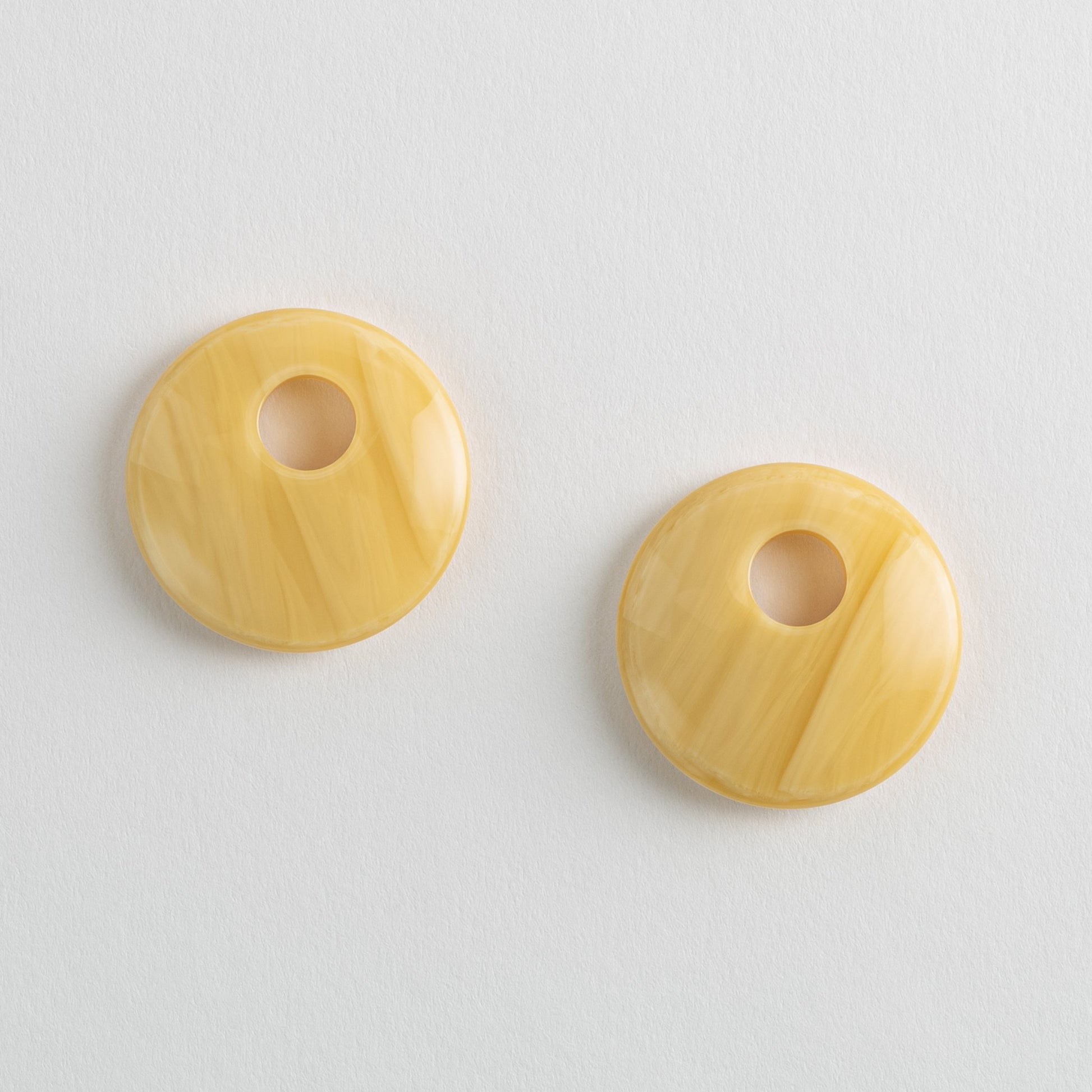 Disc Earring Charms in Naples Yellow