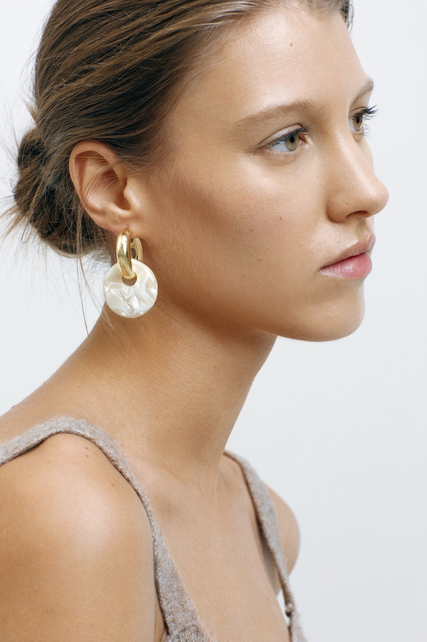 Disc Earring Charms in Naples Yellow