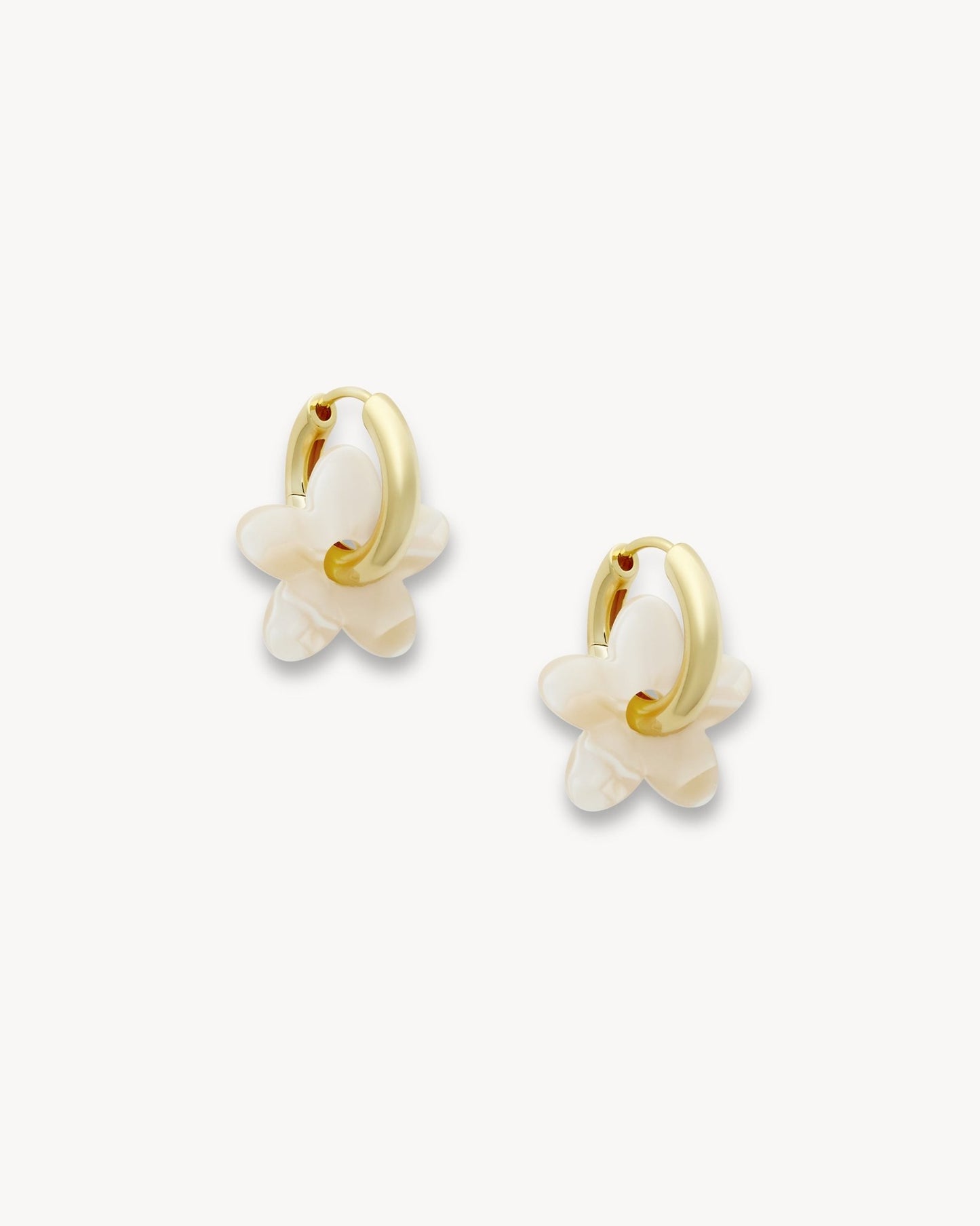 Flower Earring Charms in Ivory